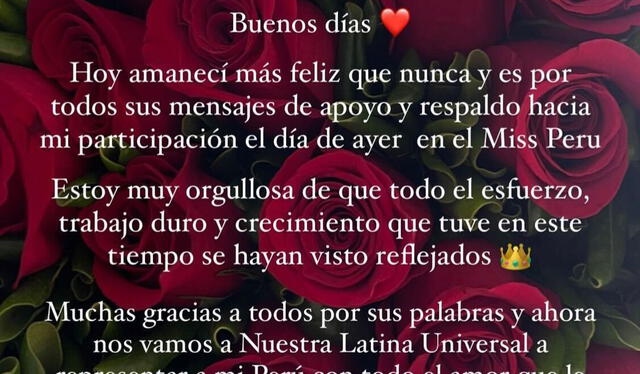 Valeria Flórez fue una de las tres finalistas del último Miss Perú 2022. Foto: captura Instagram