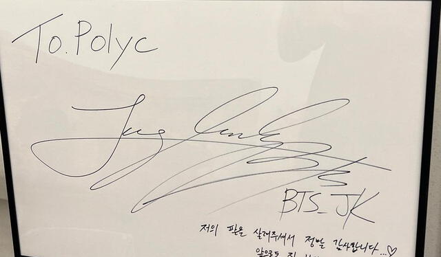 Agradecimiento de Jungkook de BTS hacia su tatuador profesional. Foto: Instagram @polyc_sj