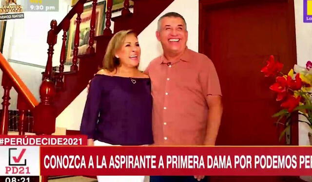 Daniel Urresti y su esposa en la campaña electoral 2021: Foto: Latina