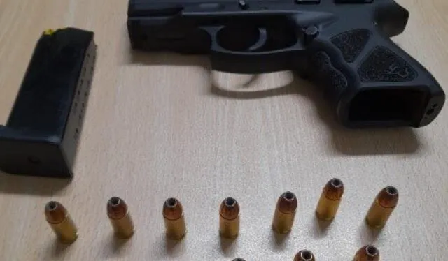El arma de fuego estaba oculto en un morral. Foto: PNP