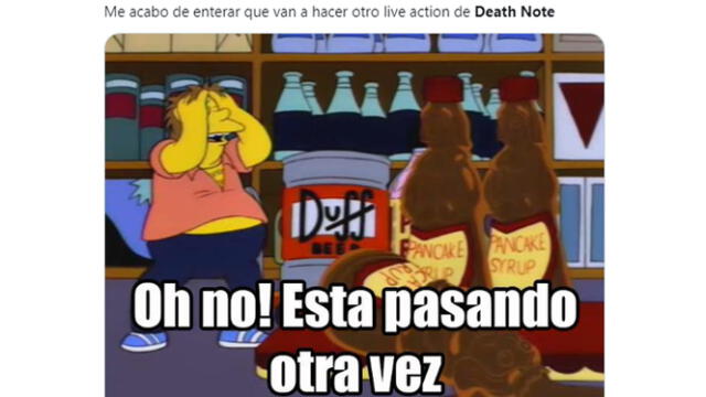 Decenas de usuarios compartieron entretenidos memes sobre la nueva adaptación de "Death note". Foto: captura de Twitter