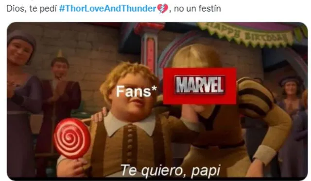 Conoce los mejores memes del retorno de “Thor: Love and Thunder”. Foto: Twitter