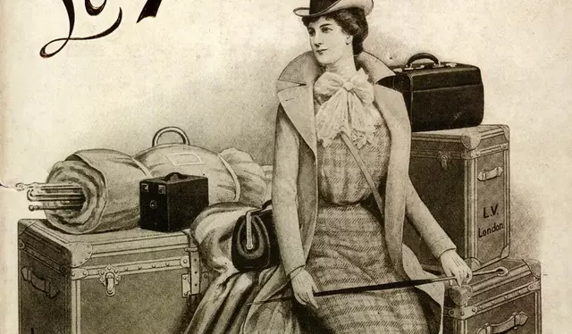 Primeros anuncios de las maletas de Louis Vuitton. Foto: Vogue