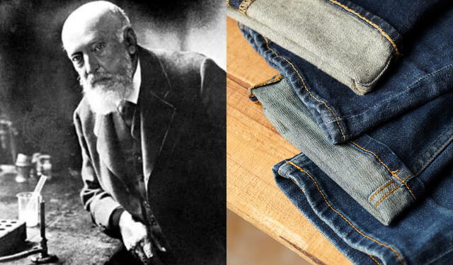 Adolf von Baeyer sintetizó de manera química el compuesto azul para los pantalones jean. Anteriormente solo se lograba la sustancia de forma orgánica. Foto: composición LR/Páginas de Delphi/Freepik