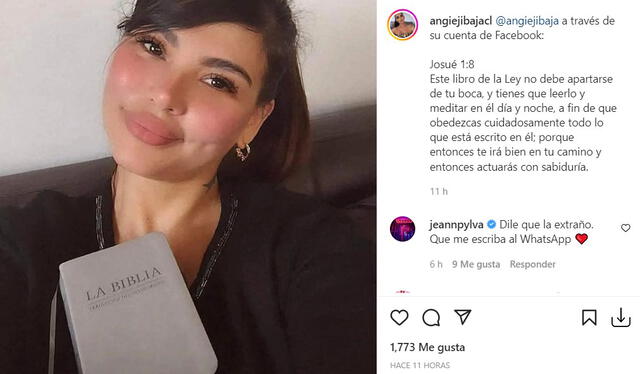 Angie Jibaja reaparece en redes sociales. Foto: angiejibajacl/Instagram
