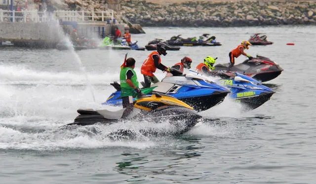 El evento se realizó en la playa Cantolao. Foto: Federación Peruana de Motonáutica