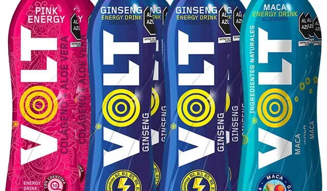 Los tres sabores de Volt, una de las marcas del Grupo AJE. Foto: Plaza Vea