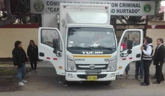 Camión fue llevado a la sede del Área Antidrogas en Trujillo. Foto: MP