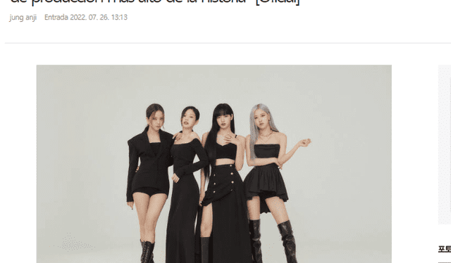 Informe de medios coreanos sobre el regreso de BLACKPINK y su nuevo MV. Foto: captura/Naver