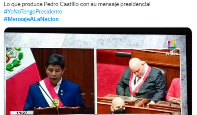 Los más divertidos memes del mensaje a la nación de Pedro Castillo. Foto: captura de Twitter