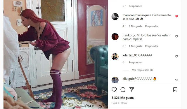 Fotografía de Xoana González que publicó Chupetín Trujillo. Foto: captura de Instagram/@chupetintrujillo Fotografía de Xoana González que publicó Chupetín Trujillo. Foto: captura de Instagram/@chupetintrujillo