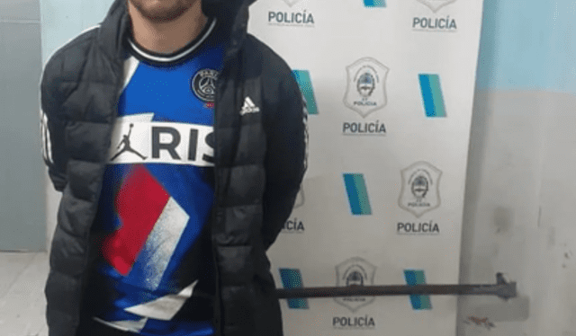 Ezequiel Cirigliano detenido por la Policía argentina. Foto: TyC Sports