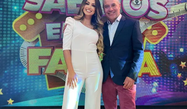 Tatiana Castro y Mathías Brivio en “Sábados en familia”. Foto: Tatiana Castro/Instagram