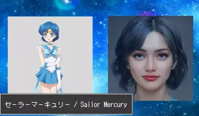 Sailor Mercury. Foto: captura de Youtube/Create with AI