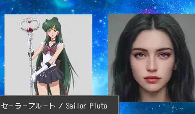Sailor Pluto. Foto: captura de Youtube/Create with AI