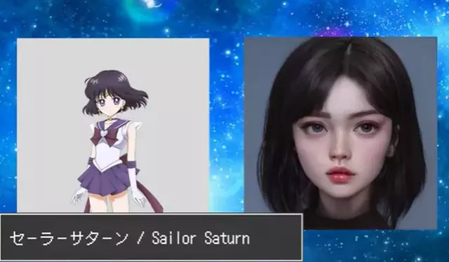 Sailor Saturn. Foto: captura de Youtube/Create with AI
