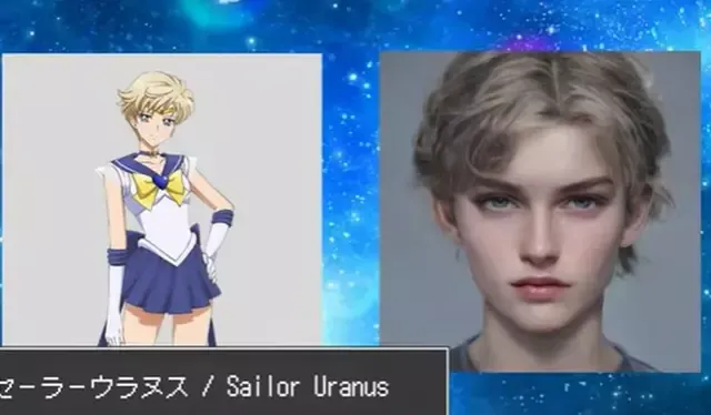 Sailor Uranus. Foto: captura de Youtube/Create with AI