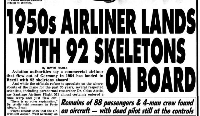 El informe sobre el vuelo 513. Foto: Mysteriesrunsolved