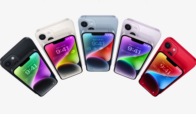 Colores del iPhone 14 Pro y iPhone 14 Pro Max. Foto: Apple