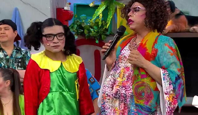 Alex Brandon es el nombre real de la Chilindrina Huasca de Huacho. Foto: captura América TV   