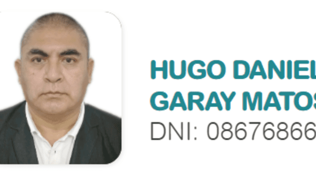 Hugo Daniel Garay Matos es candidato a la alcaldía de San Martín de Porres por la organización política Fuerza Popular. Foto: captura Plataforma Electoral