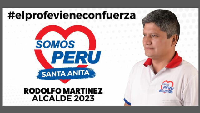 Rodolfo Martínez Silva es el candidato a Santa Anita por el partido de Somos Perú