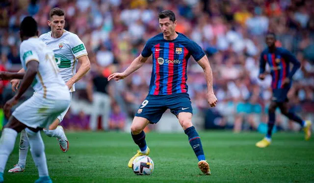 Robert Lewandowski lleva ocho goles en el torneo español. Foto: FC Barcelona