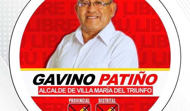 Gavino Patiño postula por el partido de Pedro Castillo. Foto: Facebook