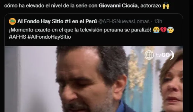 Usuarios reaccionan ante actuación de Giovanni Ciccia en "Al fondo hay sitio". Foto: Twitter