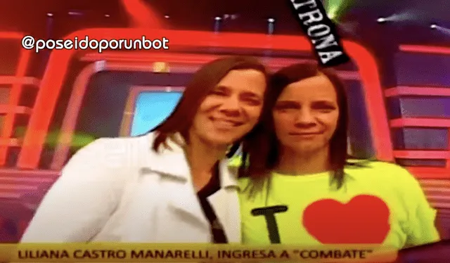  Liliana Castro Mannarelli ingresó a "Combate" junto con su hermana Tatiana. Foto: captura de ATV   