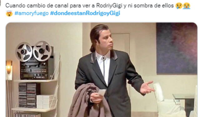 Usuarios muestran sorpresa por ausencia de Rodrigo González y Gigi Mitre en "Amor y Fuego". Foto: Twitter