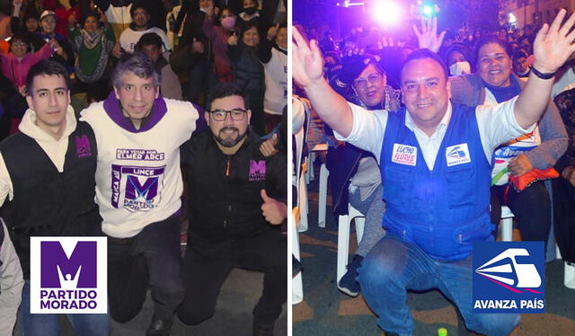 Elmer Arce y Luis Flores fueron los candidatos presentados por el Partido Morado y Avanza País para Lince, respectivamente. Foto: composición LR /Facebook/ Elmer Arce /Lucho Flores
