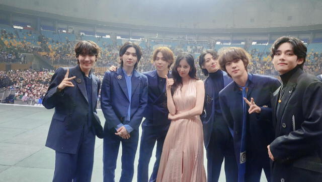 Los chicos de BTS junto a Seohyun de SNSD en los TMA 2022. Foto: Instagram/@seojuhyun_s