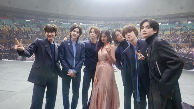 BTS junto a Seohyun de SNSD en los TMA 2022. Foto: Instagram/@seojuhyun_s