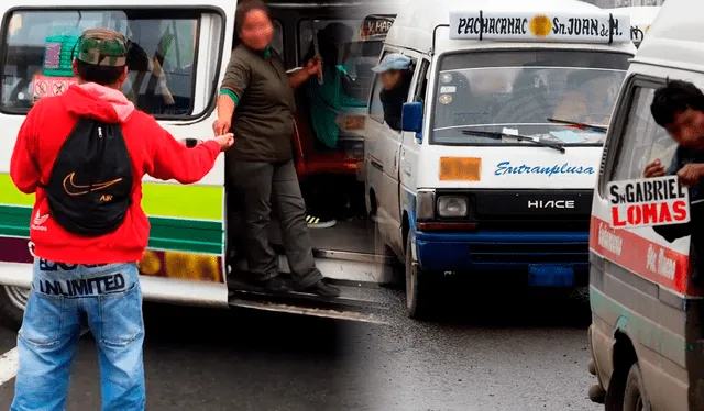  Los dateros de combis forman parte del día a día del tránsito en Lima. Foto: composición La República/captura YouTube/Andina   