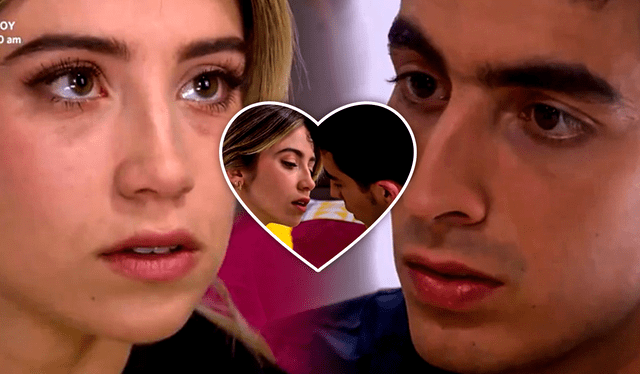 Jimmy y Alessia se dieron su primer beso en "Al fondo hay sitio", pero al final se todo se trató de un sueño. Foto: composición/América TV