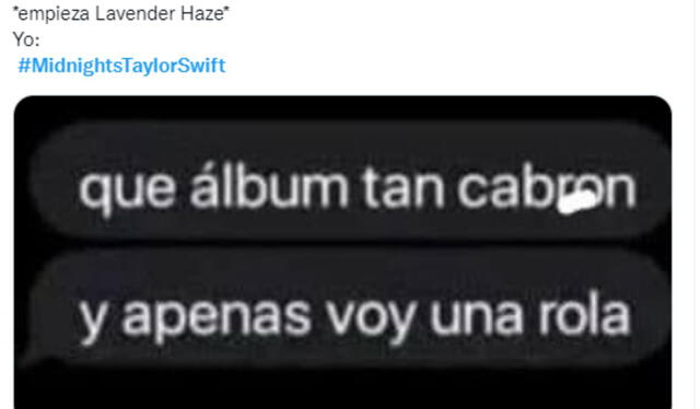 Conoce los más divertivos memes sobre el nuevo álbum de Taylor Swift. Foto: Twitter