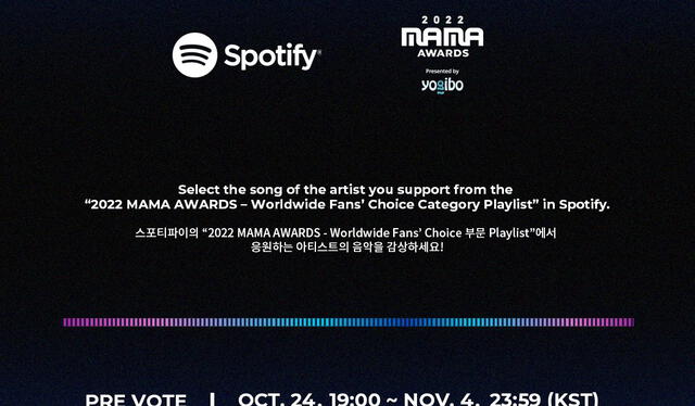 MAMA Awards 2022: votar en Spotify. Foto: Mnet