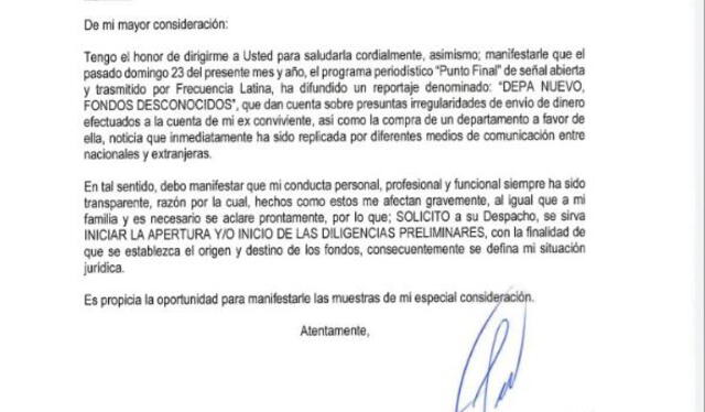 Jorge López pedido a la Fiscalía