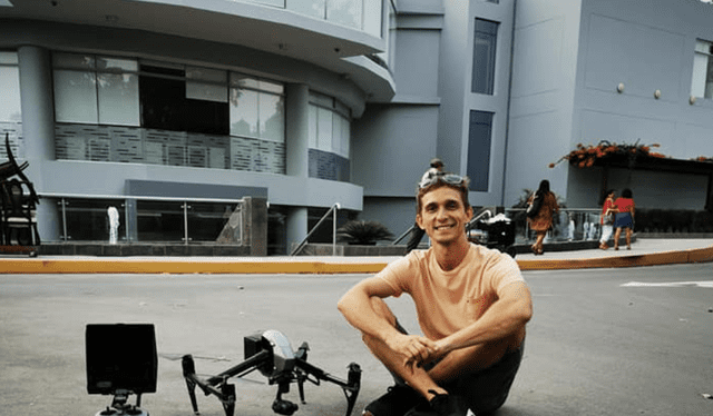 Sasha Kapsunov es piloto de dron y ha trabajado para diversas producciones de América TV. Foto: KapSac Producciones/Facebook