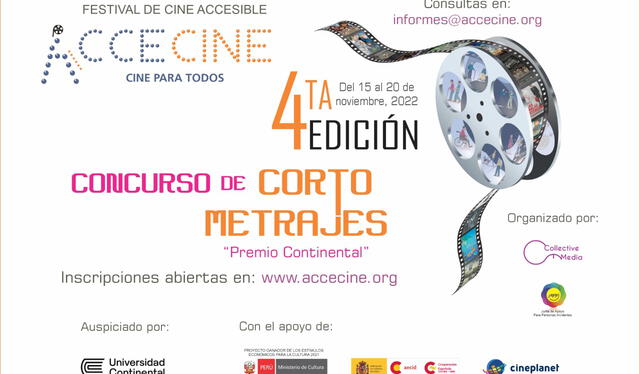 Accecine anunció su cuarta edición en diversas partes de Perú. Foto: Facebook Accecine