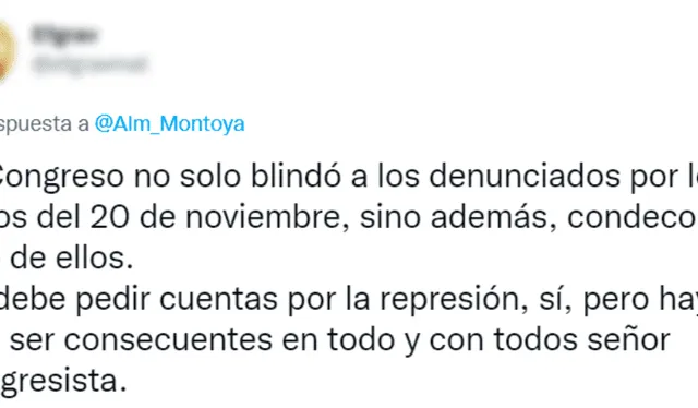 Jorge Montoya criticó al Mininter por represión y en redes le recuerdan que blindó a Manuel Merino. Foto: Twitter.