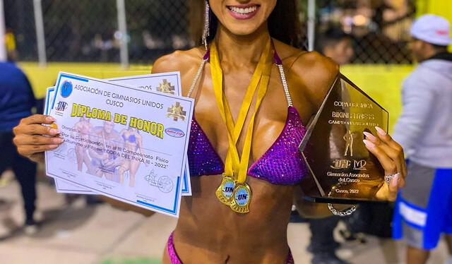 Vivian Baella en torneo Bikini Fitness 2022. Foto: Instagram