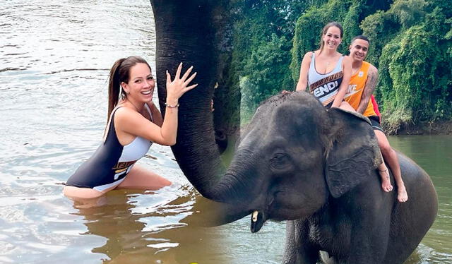  Melissa Klug niega haber pagado su viaje a Tailandia. Foto: composición/Instagram de Melissa Klug    