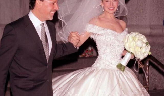  Thalía y Tommy Mottola en su boda. Foto: Instagram / Tommy Mottola   