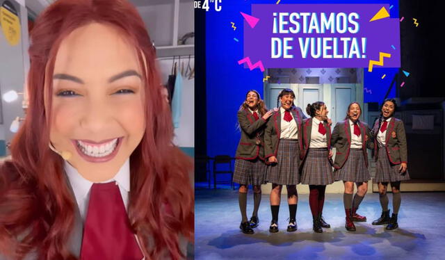  Natalia Salas emocionada por el retorno de 'Las chicas del 4to C'. Foto: composición/ Natalia Salas/ Instagram/ Los Productores/ Instagram   