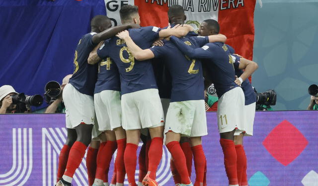 Rabiott, Mbappé y Giroud (en dos ocasiones) le dieron la victoria a Francia. Foto: EFE