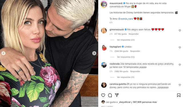 Wanda Nara y Mauro Icardi se muestran enamorados otra vez. Foto: Mauro Icardi/ Instagram