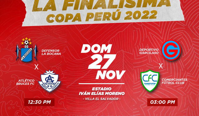 Programación de la fecha 1 de la Finalísima. Foto: Copa Perú