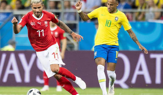 Este será el décimo partido oficial entre las selecciones de Brasil y Suiza. Foto. FIFA